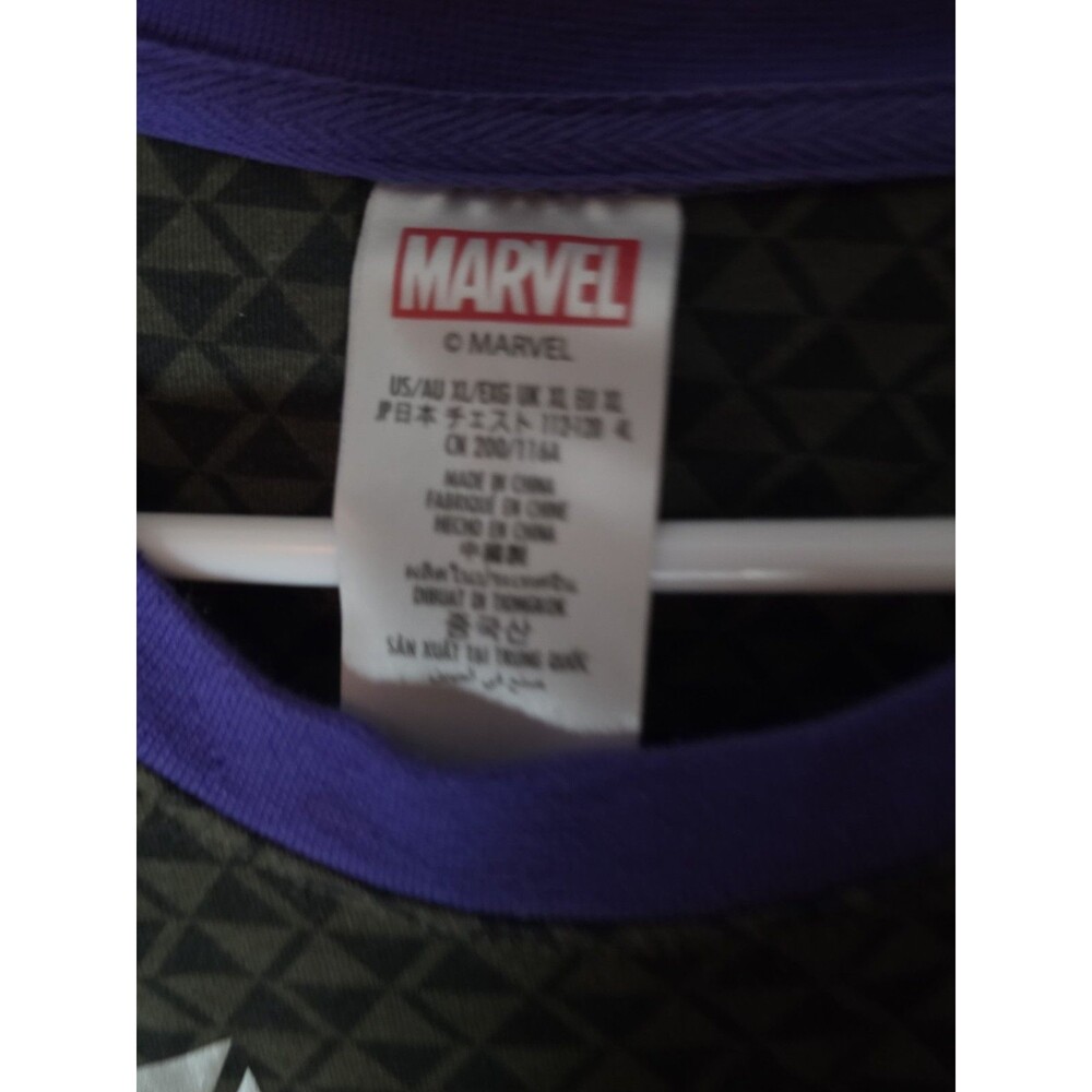 Marvel Black Panther Wakanda Forever Men's XL Gray Purple Graphic T-Shirt - Picture 3 of 3